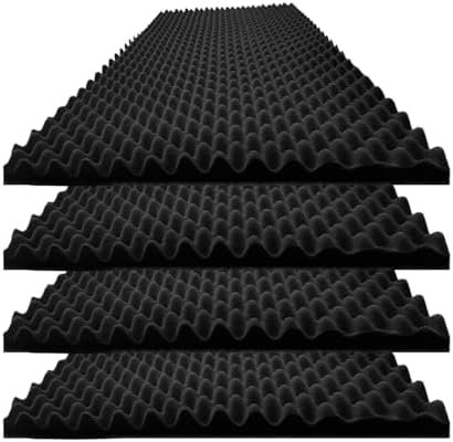 4 PCS Black Acoustic Foam, Soundproof Foam, Fireproof Studio Foam Panels by Yaolabjer