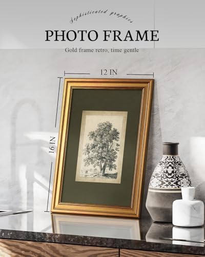 VIYYIEA Vintage Gold Framed Wall Art, Tree Forest Landscape Painting Canvas - Image 2