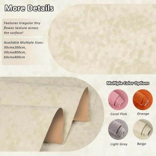 Stickyart Cream Velvet Peel and Stick Wallpaper Self Adhesive Felt Textured - Image 5