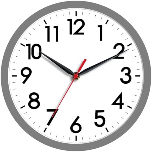 AKCISOT 8 Inch Wall Clock, Silent Battery Operated Analog Clock by Akcisot