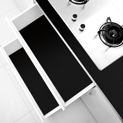Black Contact Paper Solid Black Peel and Stick Wallpaper 17.3"x300" Matte Self - Image 5