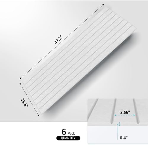 6 Pack 47.2"x23.6" Acoustic Panels, Sound Absorbing Panels - Image 2