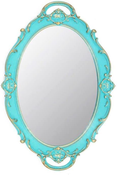 Eaoundm 14.5 x 10 inchs Oval Wall Mirror Vintage Hanging Mirror by Eaoundm