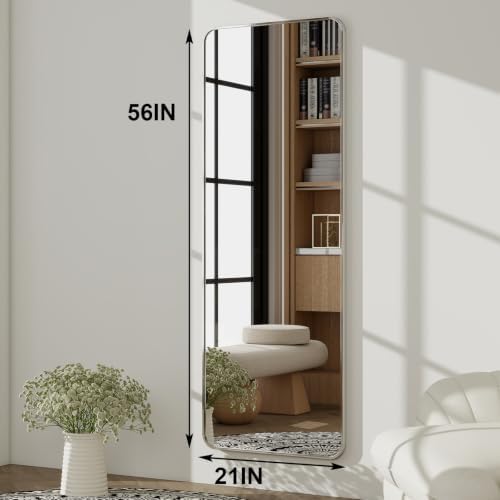 HARRITPURE 56"x21" Full Length Mirror, Rectangle Floor Mirror - Image 5