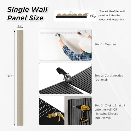 SMARTSTANDARD Wood Fluted Acoustic Wall Panels - Image 6