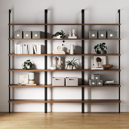 Nathan James Theo 6-Shelf Tall Bookcase, Wall Mount Bookshelf by Unknown