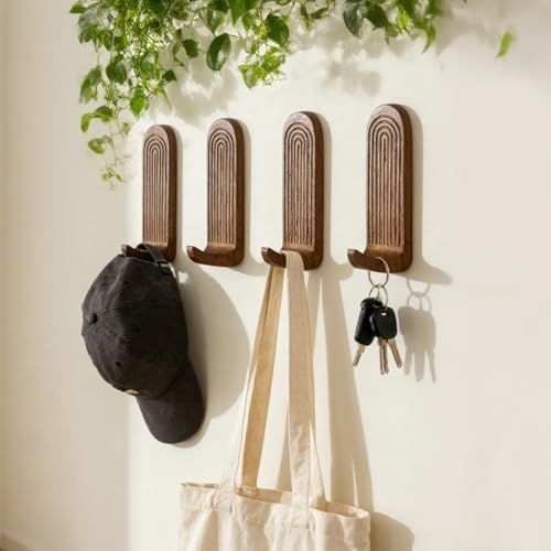 AceOrbit 4 Pcs Rainbow Arch Adhesive Wall Hooks Boho - Image 4