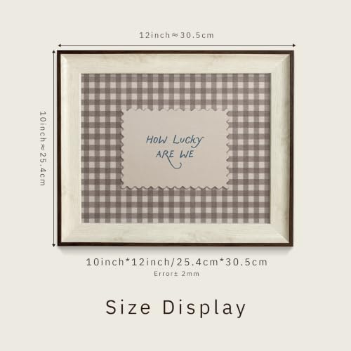 razliubit How Lucky Are We Wall Art, Framed Gingham Canvas Print, 10x12 Inch - Image 2