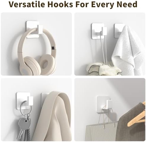 GWAAZXGZ Square Self Adhesive Towel Hooks - Image 4