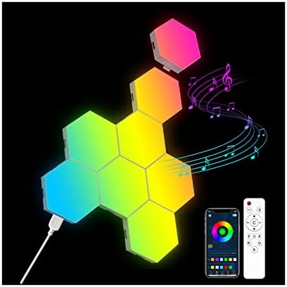 OJQ 8 Pack Hexagon Lights Wall RGB Panel Hexagonal Gaming Led Lights by OJQ