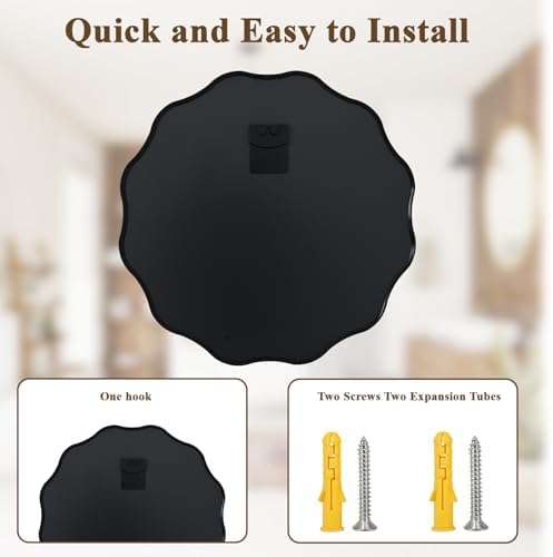 VooBang Black Scalloped Circle Mirror - Image 6