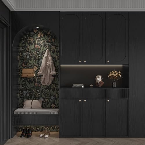 Abyssaly Black Wood Contact Paper Peel and Stick Wallpaper - Image 6