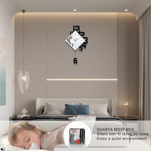 FLEBLE Wall Clock for Living Room Decor Kitchen Office Home Decor Gift - Image 5