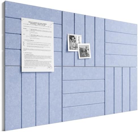 Bumusty 36" x 24" Large Cork Board Alternative, Soft Periwinkle by BUMUSTY