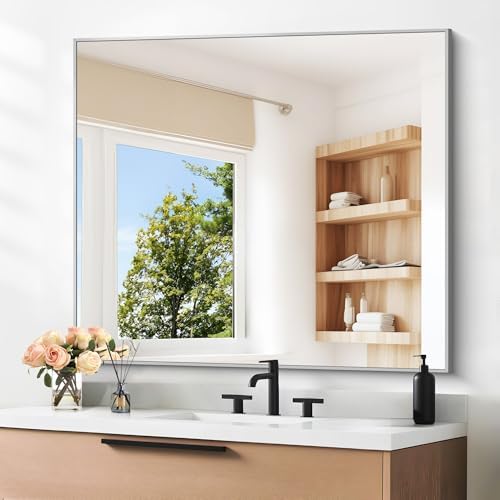 DESBING 36" x 40"Bathroom Mirror, Decorative Rectangular Vanity Mirror by DESBING