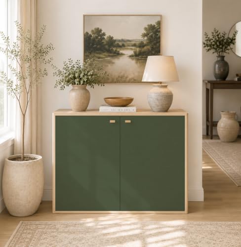 VaryStyle Green Grasscloth Peel and Stick Wallpaper Textured 15.7"x118" - Image 3