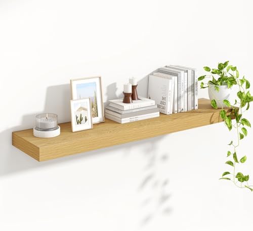 Heimlove Floating Shelves 47.2" W x 10.3" D Oak Set of 1 by Heimlove