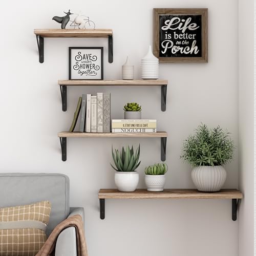 YGEOMER 4 Different Sizes Floating Shelves - Image 5
