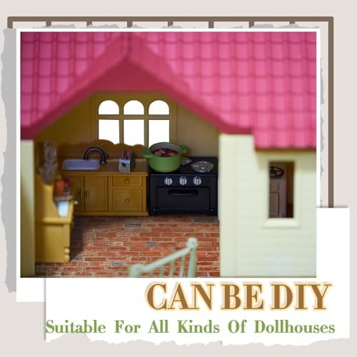 Flutesan 24 Pcs Miniature Dollhouse Wallpaper - Image 3