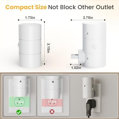 VOLISUN Night Light, Dimmable Led Night Lights Plug into Wall, Amber/3000K/4500K - Image 6
