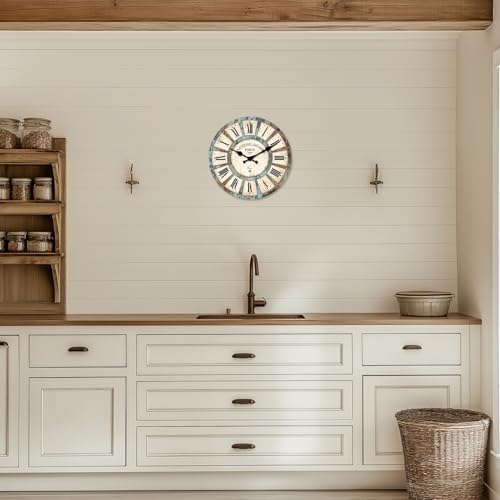 Retro Rustic Wooden Wall Clocks - Image 4