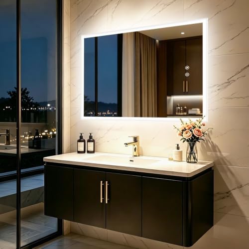 LUVODI Bathroom LED Mirror Backlit: Rectangular Vanity Mirror 28x36 inches - Image 3