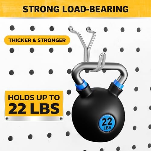 ELEAD 45-Piece Pegboard Hooks J-Hook, Fits 1/8” & 3/16” Pegboards, Heavy Duty - Image 3