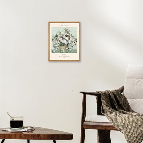 KBKBART Van Gogh Wall Art Framed, Vintage Van Gogh Roses Canvas Art Print - Image 4