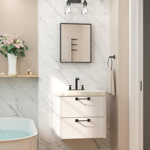 Keonjinn 16x20 Inch Black Bathroom Mirror - Image 2