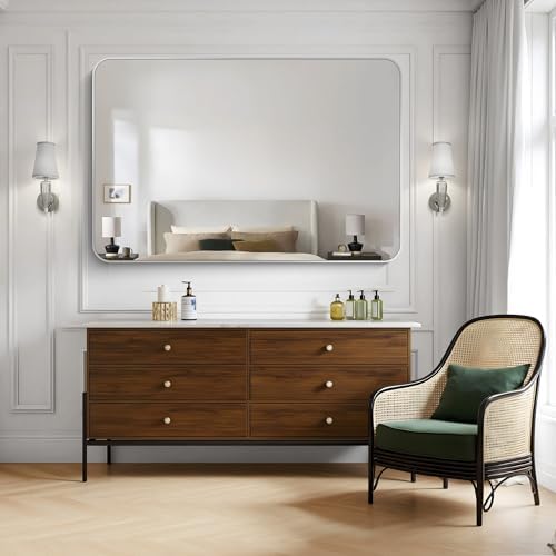 KOCUUY Silver Bathroom Mirror, 60x40 Inch Large Bathroom Mirror - Image 5