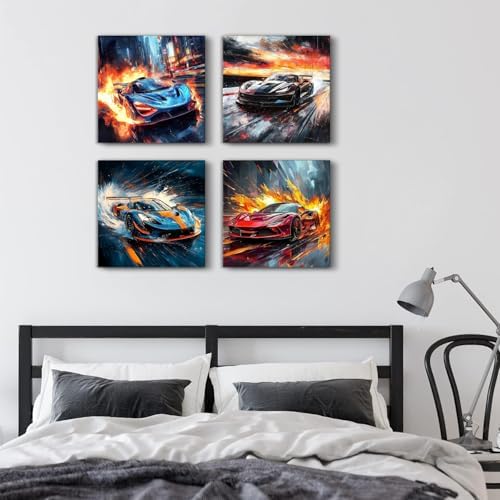 Abstract Lamborghini Car Wall Art Cool Sports Car Pictures Wall Decor - Image 6