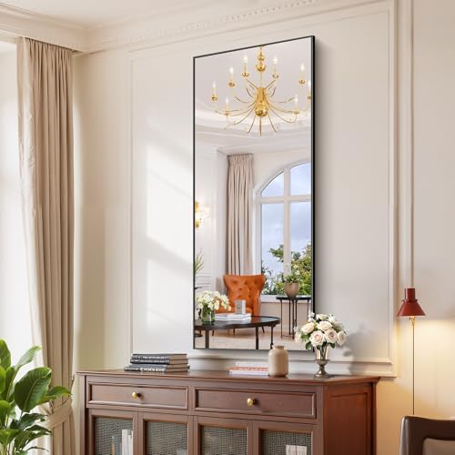 YIROMAN Bathroom Mirror 60"x24", Matte Black Bathroom Mirror - Image 6