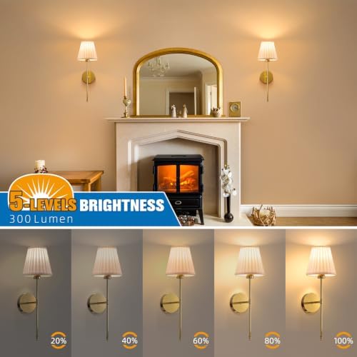 NIORSUN 19.9 inch Battery Operated Wall Sconce Set of 2, 9 Colors Wireless Wall - Image 5