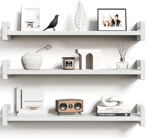 Solid Wood Floating Shelf, 23.6" Wall Shelf by Vailando