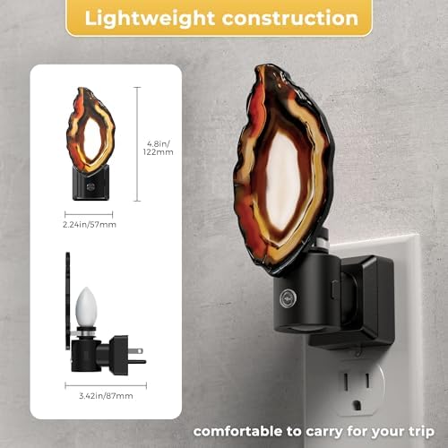 L LOHAS LED Night Light, Night Lights Plug into Wall, Agate Nightlight - Image 6