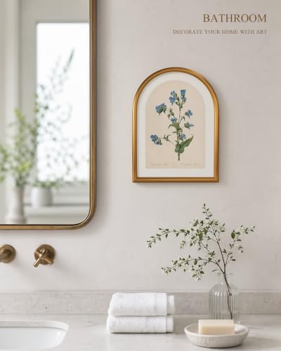 VIYYIEA Vintage Floral Wall Art, Vintage Arched Framed Artwork - Image 4
