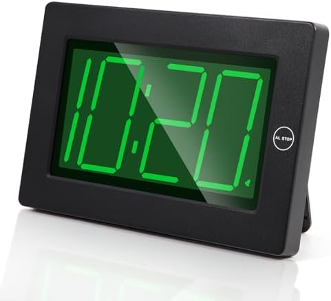 Alarm Clock, Wall Clock, Digital Clock, Adjustable Brightness, Auto Night Mode by Timegyro