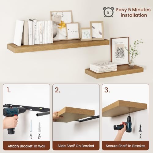 Vivelove Floating Shelves for Wall 18x12” Set of 2 - Image 4