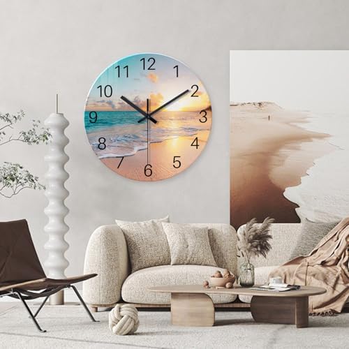 Round Extra Large Glass Wall Clock 24 Inch - Image 2