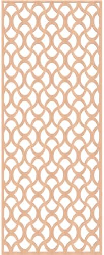 29 3/8"W x 74 3/8"H x 1/4"T Resort Decorative Fretwork Wood Wall Panels - Image 4