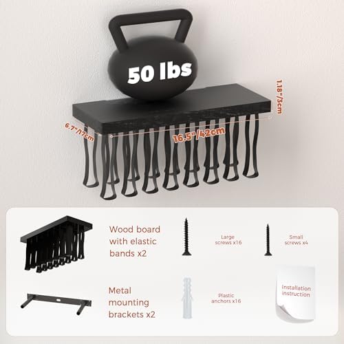 Floating Book Shelves for Wall Set of 2, Unique Wood Hanging Bookshelf - Image 4