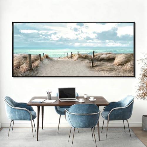 Ocean Wall Art Landscape Wall Decor Modern Canvas Prints 32"x70" Large Artwork - Image 6