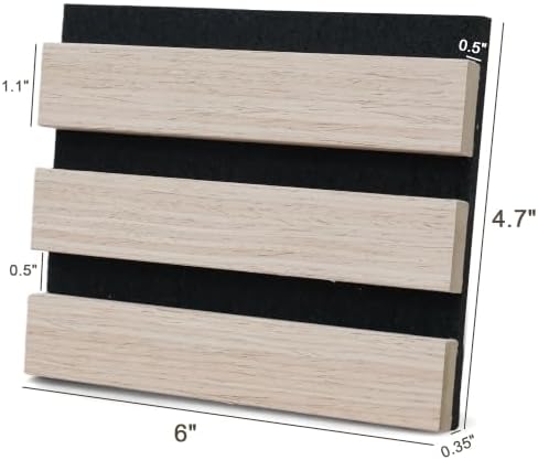 4-Pack 6" x 4.7" Acoustic Wood Panels Color Samples Only, 4 Colors Included - Image 3