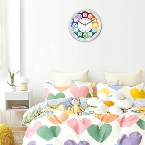 XFM 2 Pieces Colorful Learning Clock - Image 5