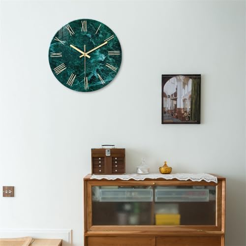 Teal Wall Clock Battery Operated 14 Inch - Image 2