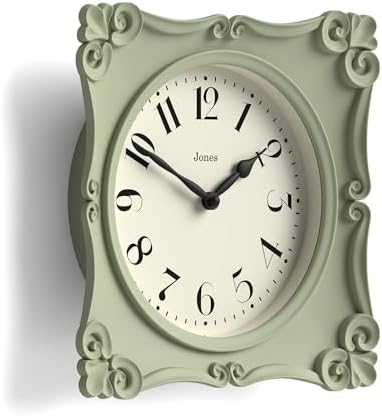 JONES CLOCKS® Rialto wall Clock | Ornate Vintage Style Square Clock | 10" | - Image 2