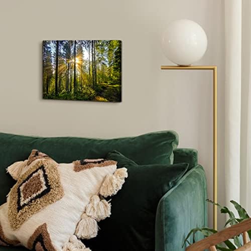 Sunrise Forest Canvas Wall Art for Living Room Nature Landscape Pictures Wall - Image 2