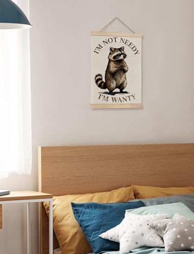 Foritho Funny Raccoon Poster Wall Art Framed, I'm Not Needy I'm Wanty Sarcastic - Image 3