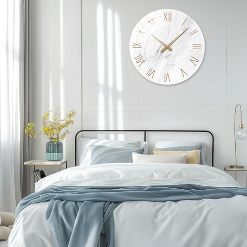 24 Inch White Glass Wall Clocks Battery Operated - Image 5