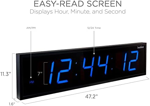 Ivation Oversized Digital Wall Clock - Image 2